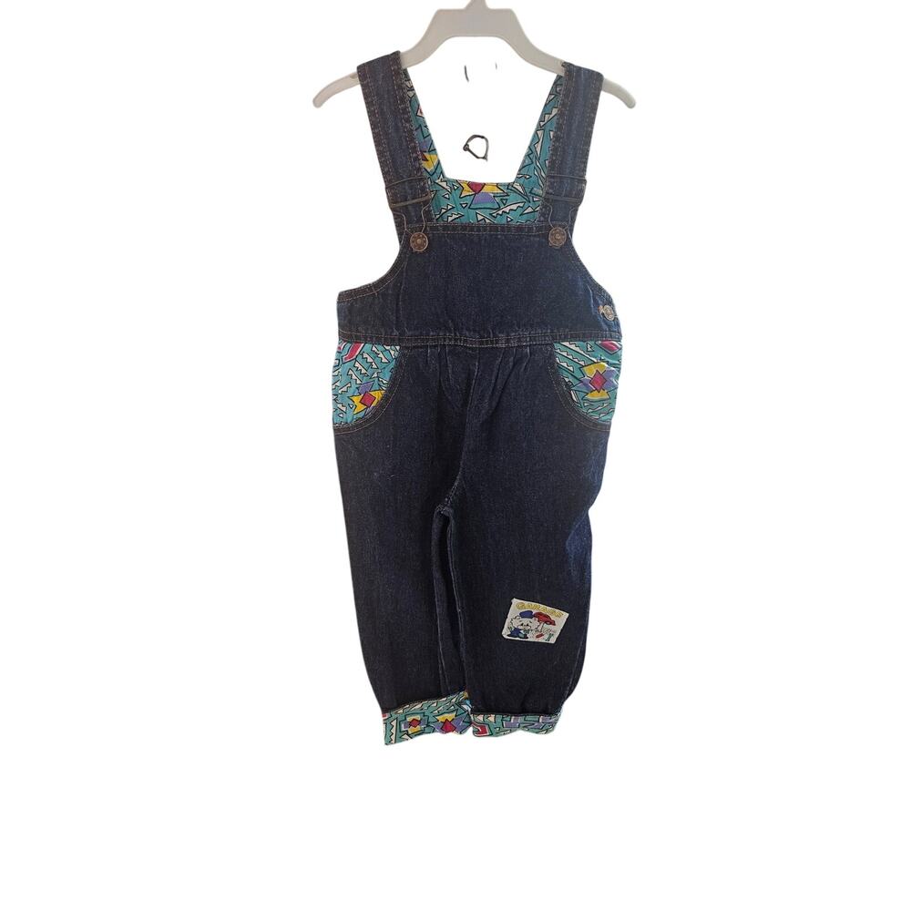 Vintage toddler overalls size 2 "Garage"